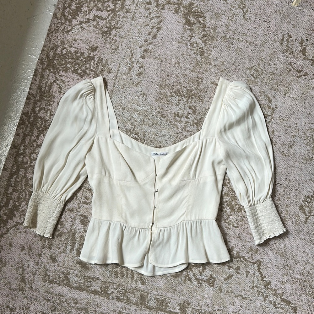 Reformation corset top sweetheart neckline